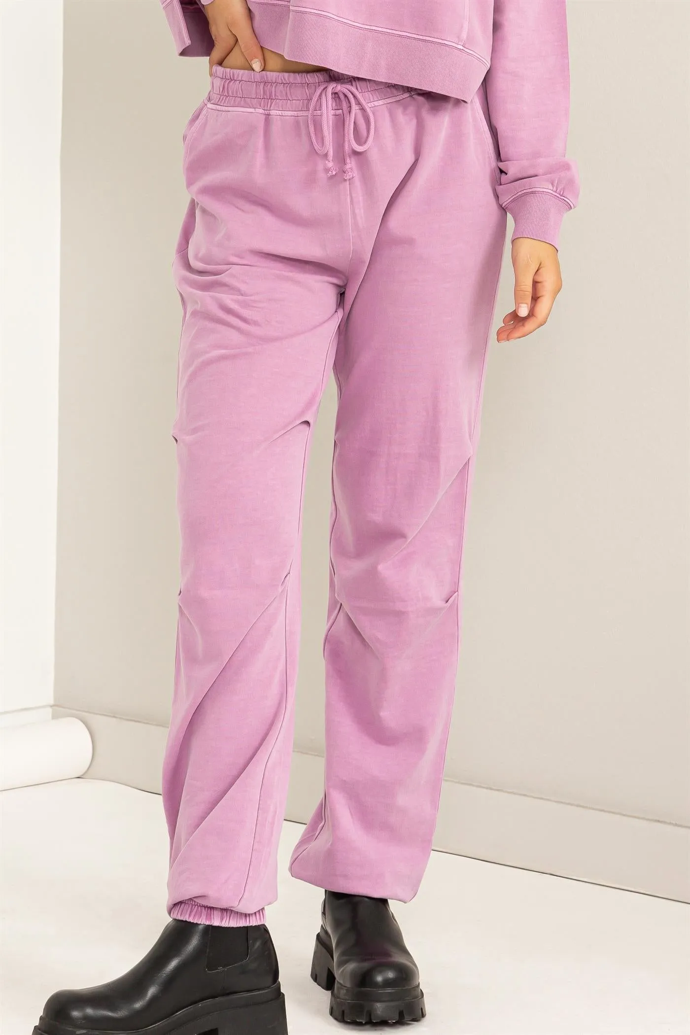 DZ24A125-High-waisted Drawstring Sweatpants