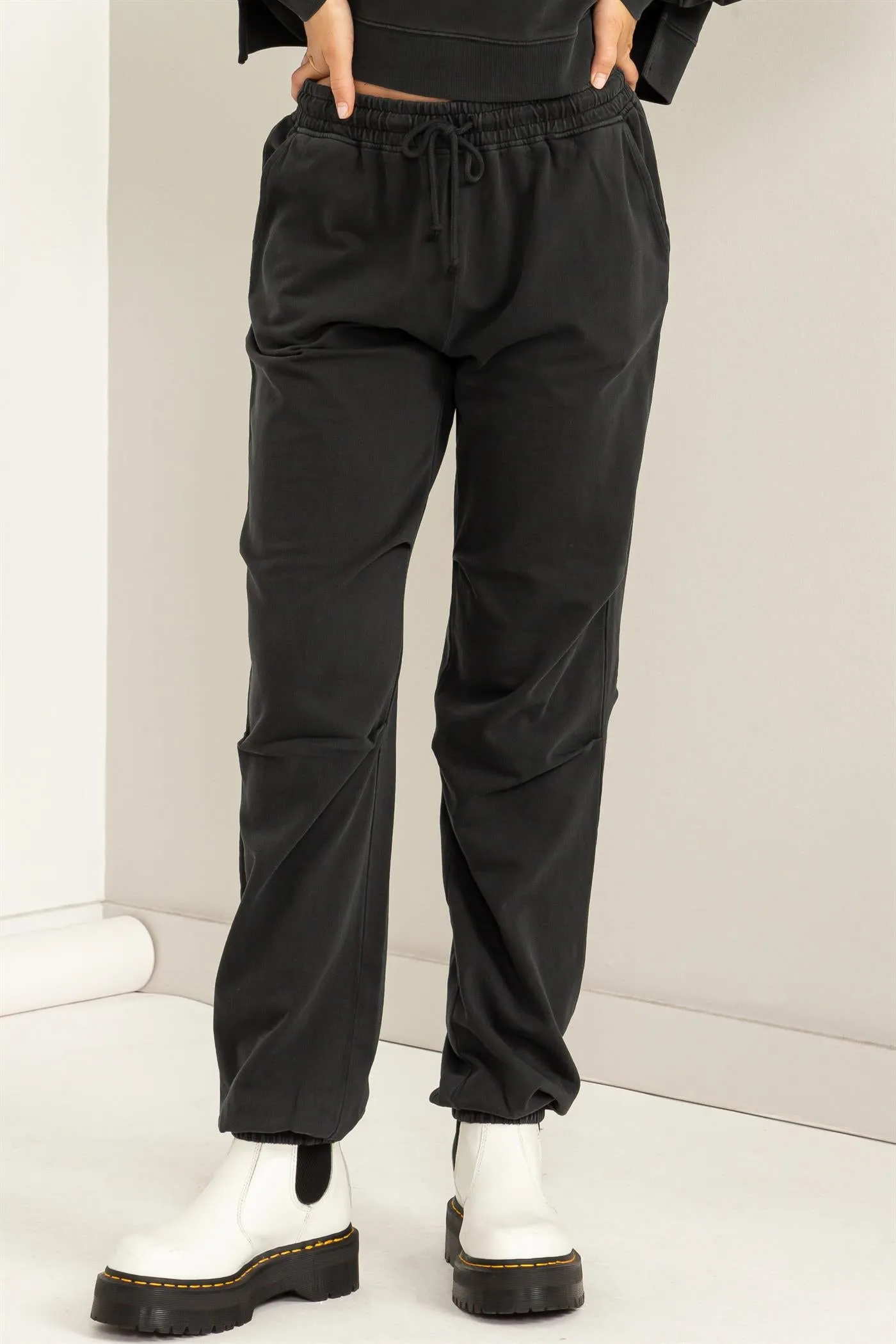 DZ24A125-High-waisted Drawstring Sweatpants