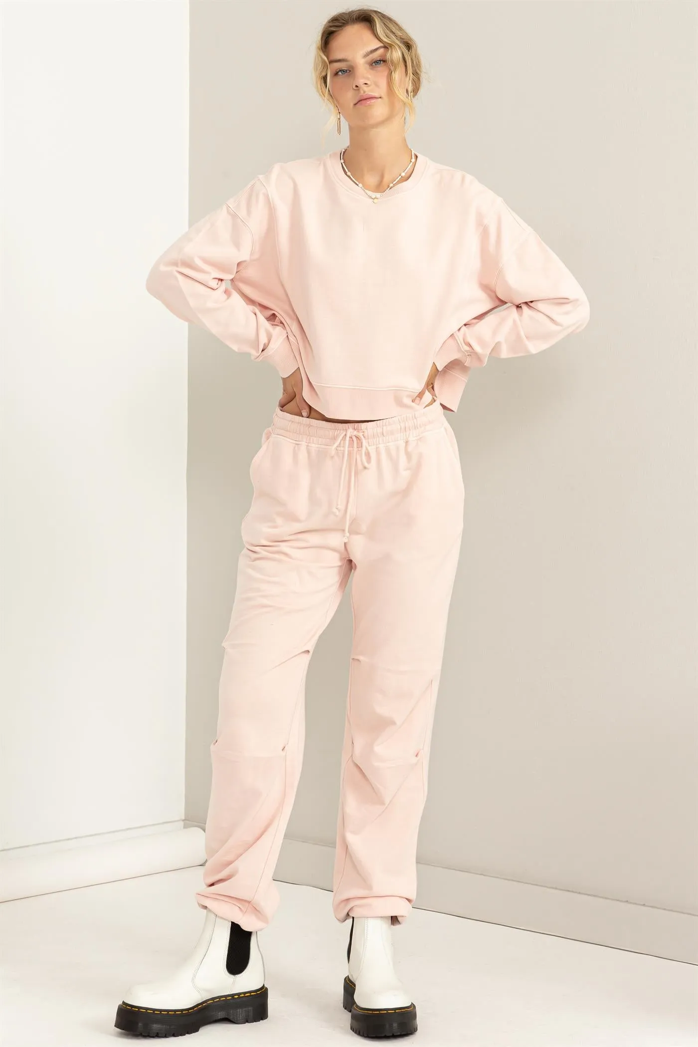 DZ24A125-High-waisted Drawstring Sweatpants