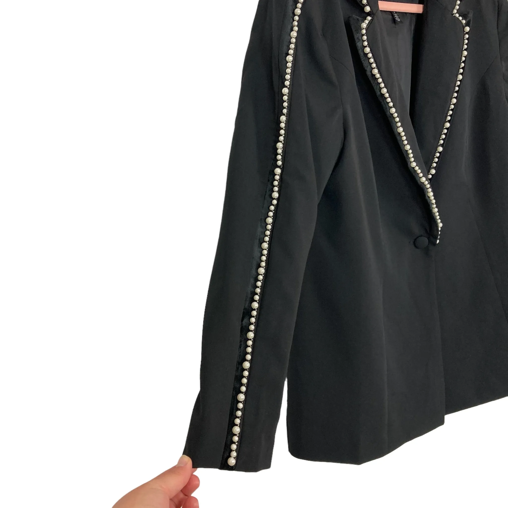 Eloquii Black Pearl Trim Blazer- Size 14 (we have matching pants)