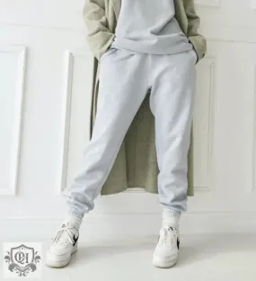 Embroidered Elastic Waist Sweatpants