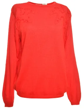 Embroidered Jumper - M