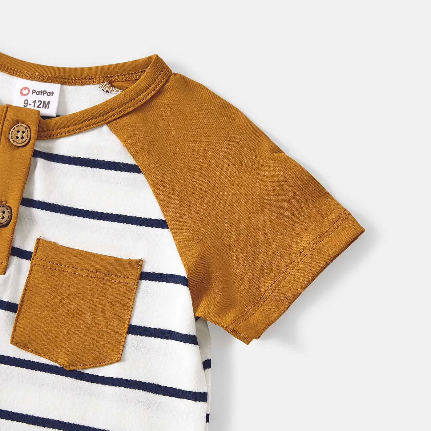Family Matching 95% Cotton Striped Off Shoulder Belted Dresses and Short-sleeve Colorblock T-shirts Sets