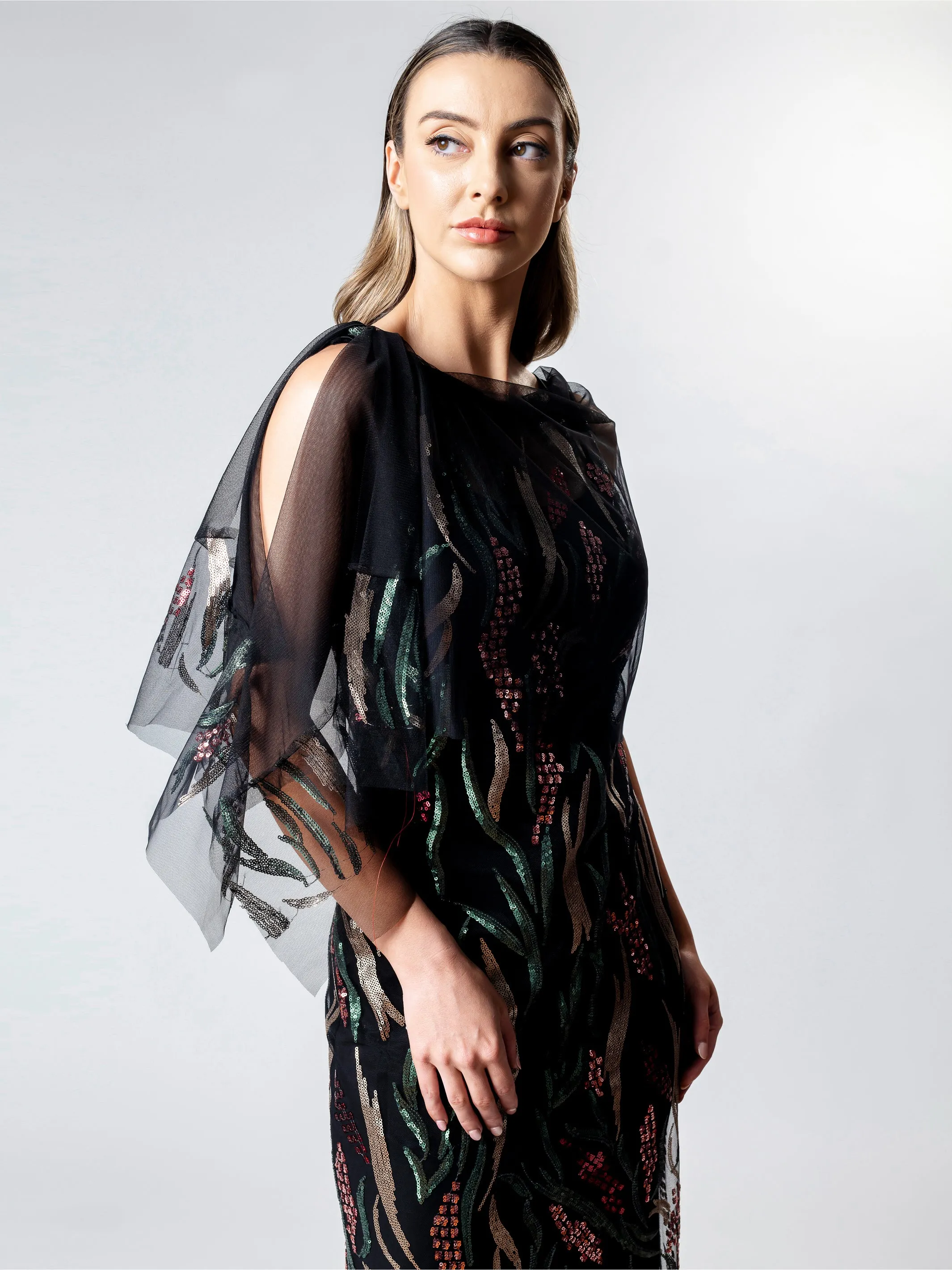 FLORA Midi Pillar Cocktail Dress
