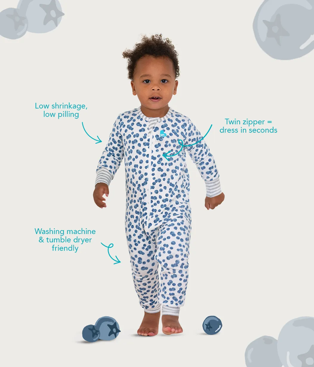 Footless Romper Cotton Rose Bubbles