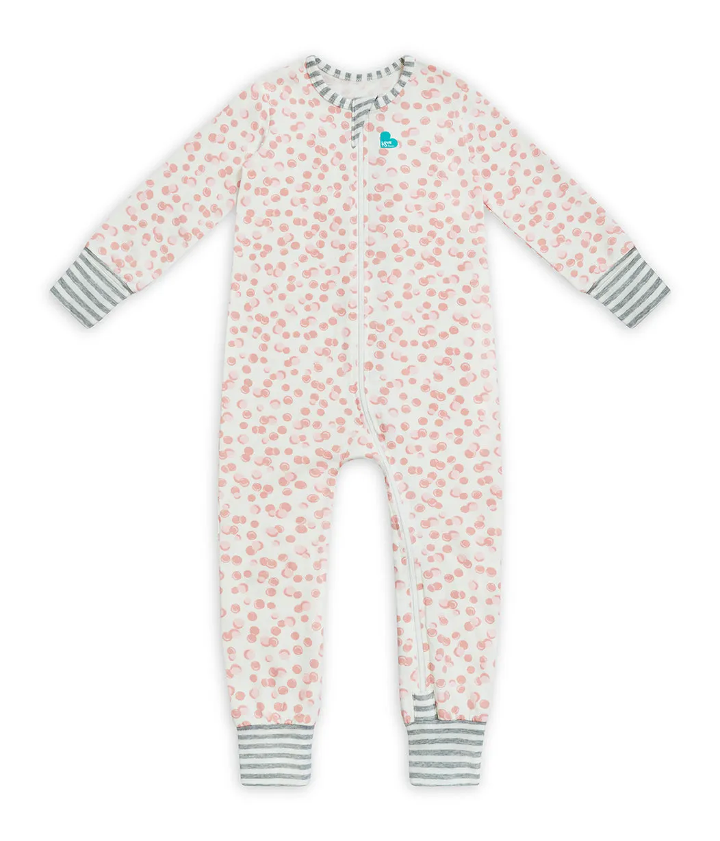 Footless Romper Cotton Rose Bubbles