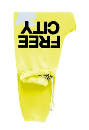 FREE CITY Large Sweatpants in Lemonpie