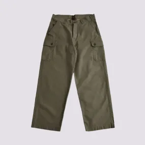 Gypsy & Sons Army Green Slub Cotton Sateen Czech Army Cargo Pants