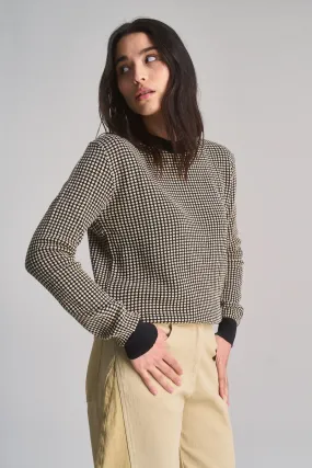 HANA organic Cotton Jumper - Black and Cream White