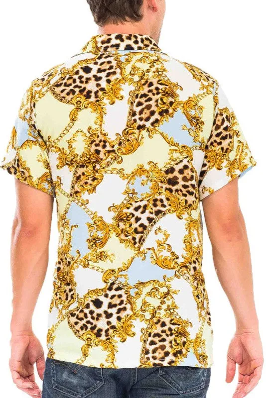 Hidden Cheetah Button Down