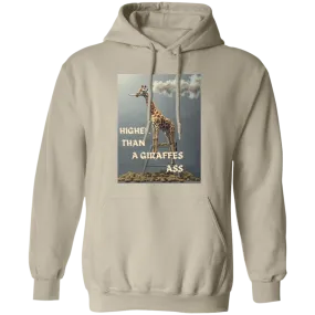 HigherThanAGiraffesAss Comfortable 8oz Unisex Hoodie – "Higher Than a Giraffe’s Ass" Funny Graphic Hoodie with Durable Stitching, Double-Layer Hood & Pouch Pocket