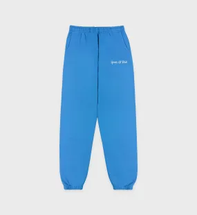 Italic Logo Sweatpant - Royal Blue/White