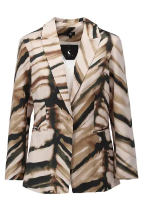 K-design - Blazer met print en zakjes (A308P940)