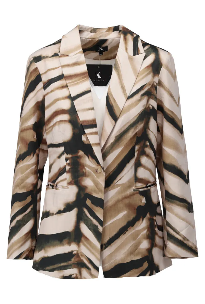 K-design - Blazer met print en zakjes (A308P940)