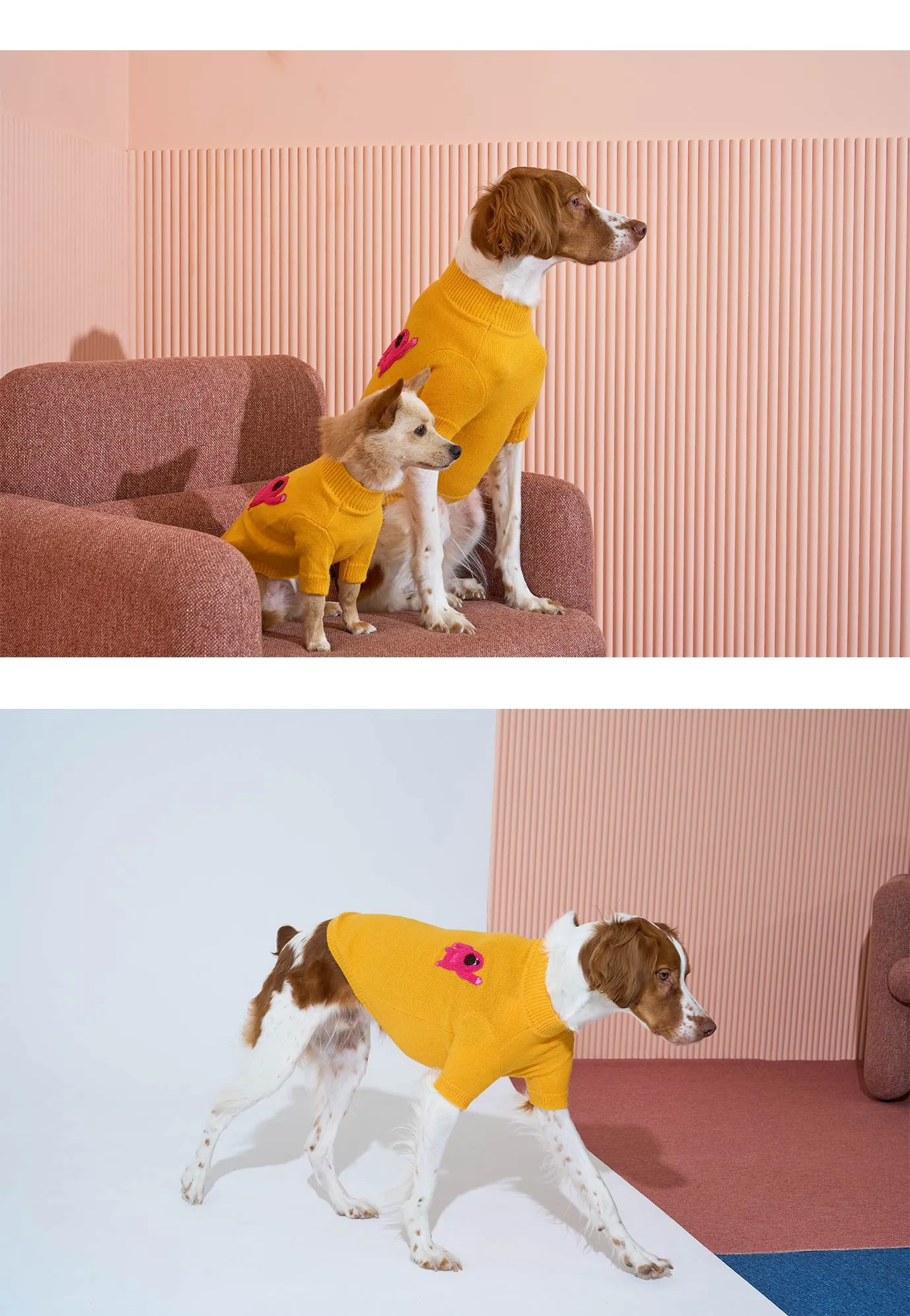 Korean Design Knitted Gorilla Dog / Cat Jumper - Pink / Orange / Blue / Green