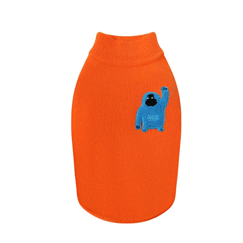 Korean Design Knitted Gorilla Dog / Cat Jumper - Pink / Orange / Blue / Green