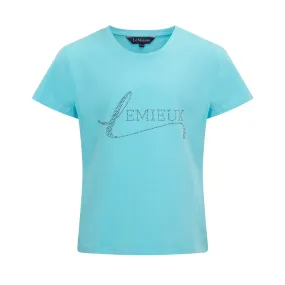 Lemieux Young Rider Diamante T-Shirt - Azure