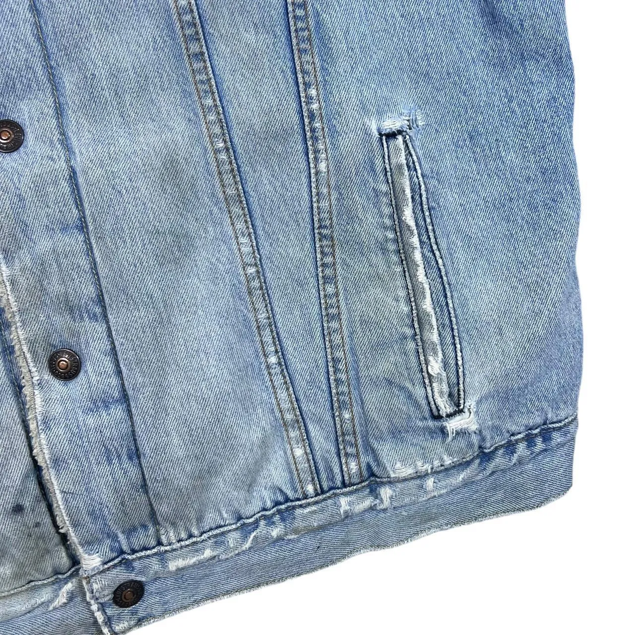 LEVI'S Classic Red Tab Sherpa Fleece Lined Trucker Blue Denim Jacket