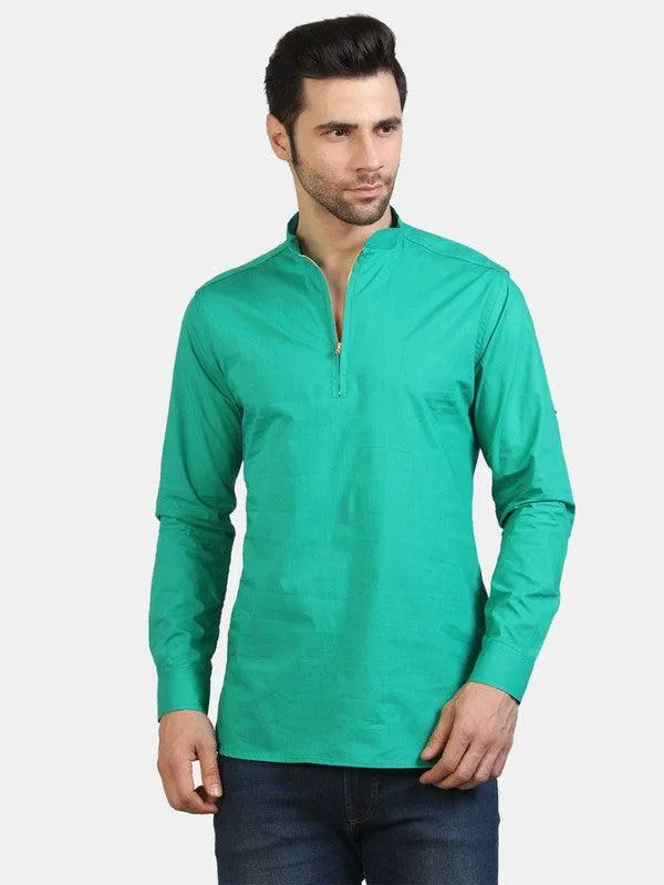 Life Roads full sleeve casual Turquoise shirt for Men and boys