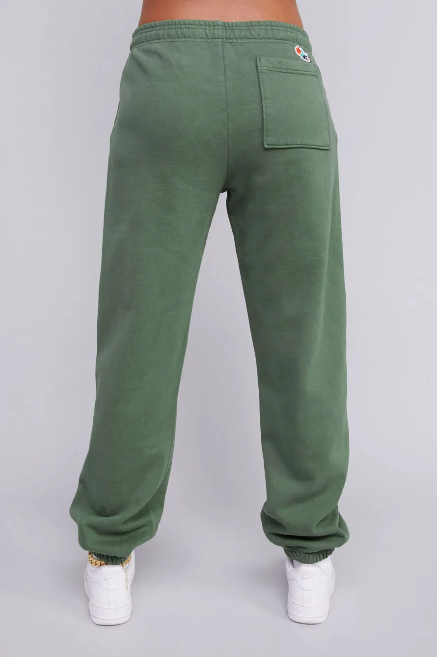 ME. Rose Sweatpants Land Rover Green