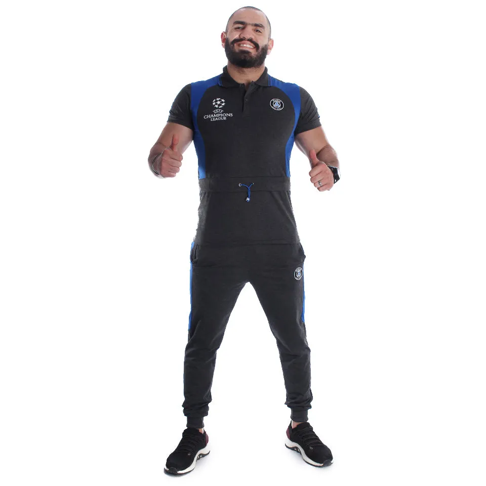 Men Training Suit Gray / Blue -7019