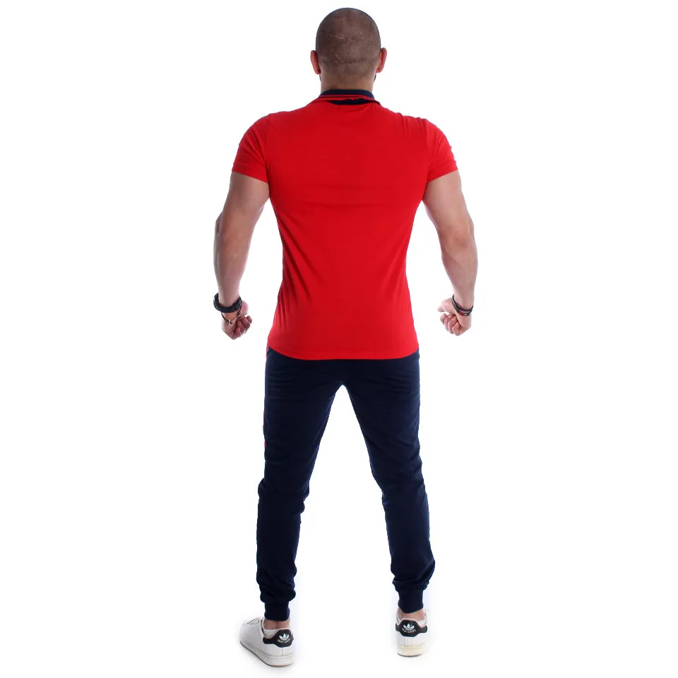 Men Training Suit Red / Navy -7018