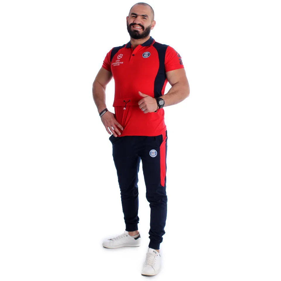 Men Training Suit Red / Navy -7018