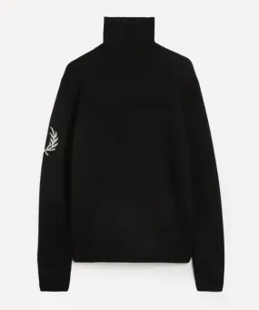 Mens Fred Perry Laurel Wreath Roll Neck Jumper