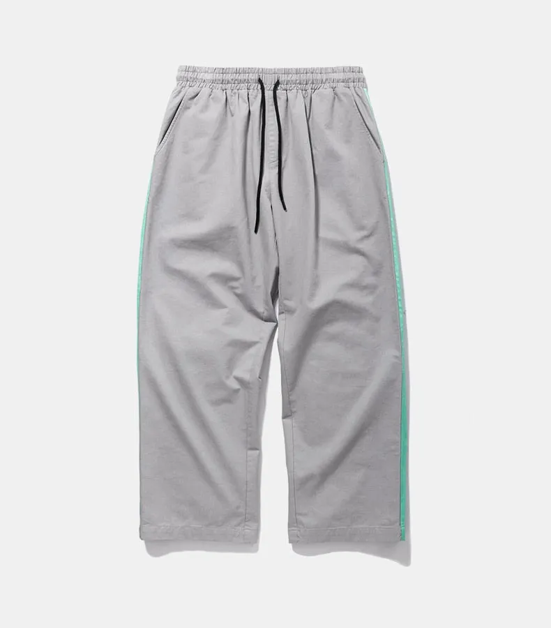 Men's Spring/Summer Cotton Loose Cargo Pants With Fluorescent Side Stripes