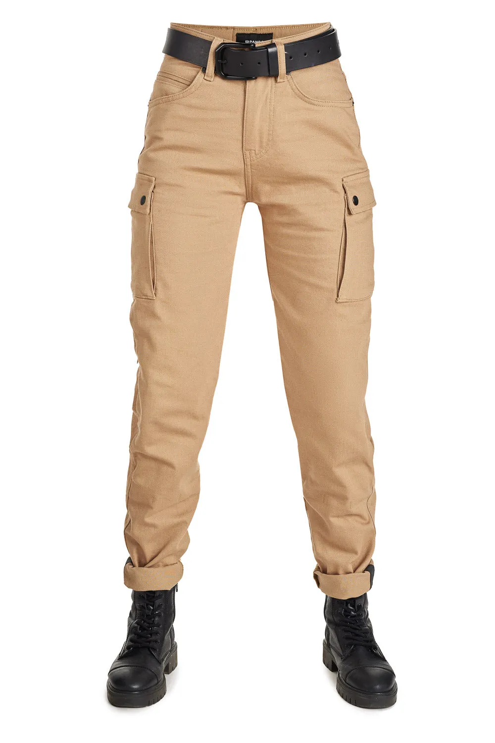 MILA CARGO BEIGE – Motorcycle Jeans for Women with Chino Style Cordura®