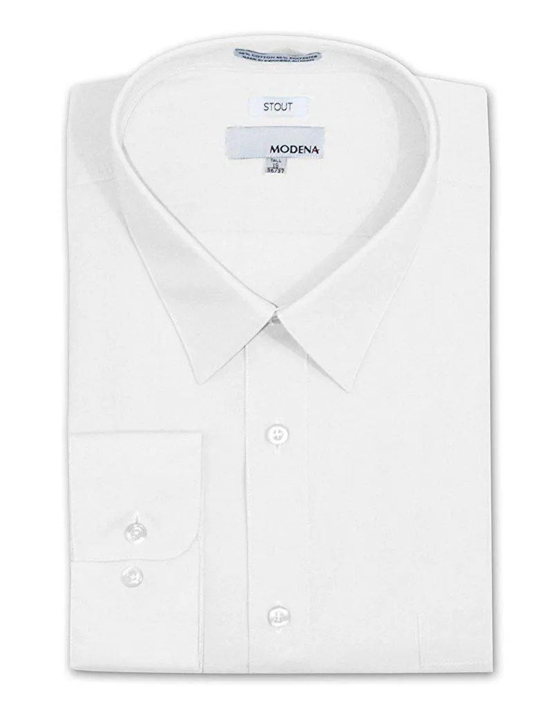 Modena Men's Stout Fit Long Sleeve Dress Shirt
