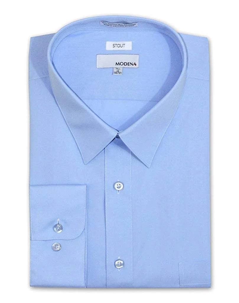 Modena Men's Stout Fit Long Sleeve Dress Shirt