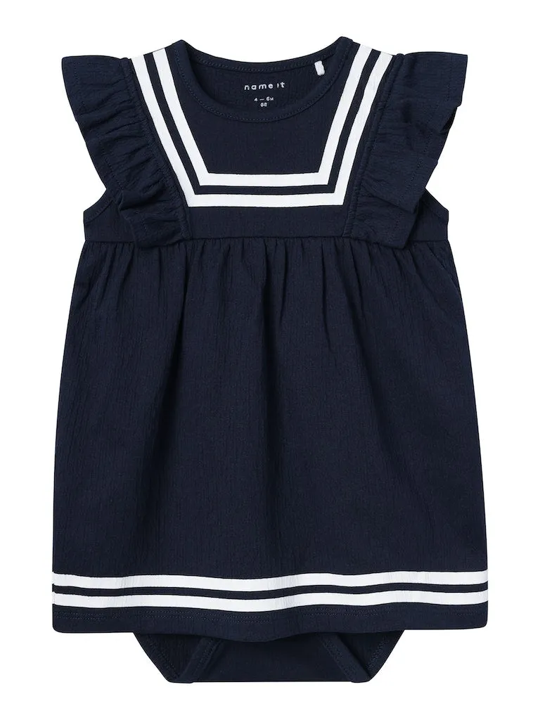 name it baby DASINE SAILOR BODY DRESS - Dark Sapphire