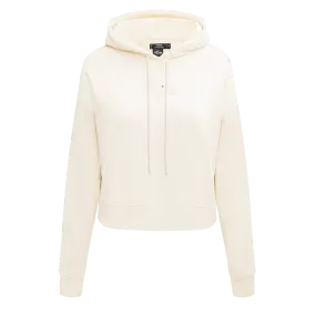 NFL BALTIMORE RAVENS NEUTRAL WOMEN'S CROPPED PO HOODIE (EGGSHELL)