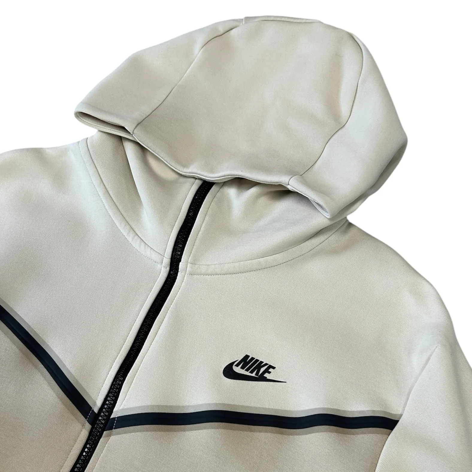 Nike Tech Fleece Cream Zip Up Hoodie & Sweatpants Set