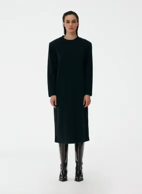 Punto Milano Long Sleeve Shoulder Pad T-Shirt Dress
