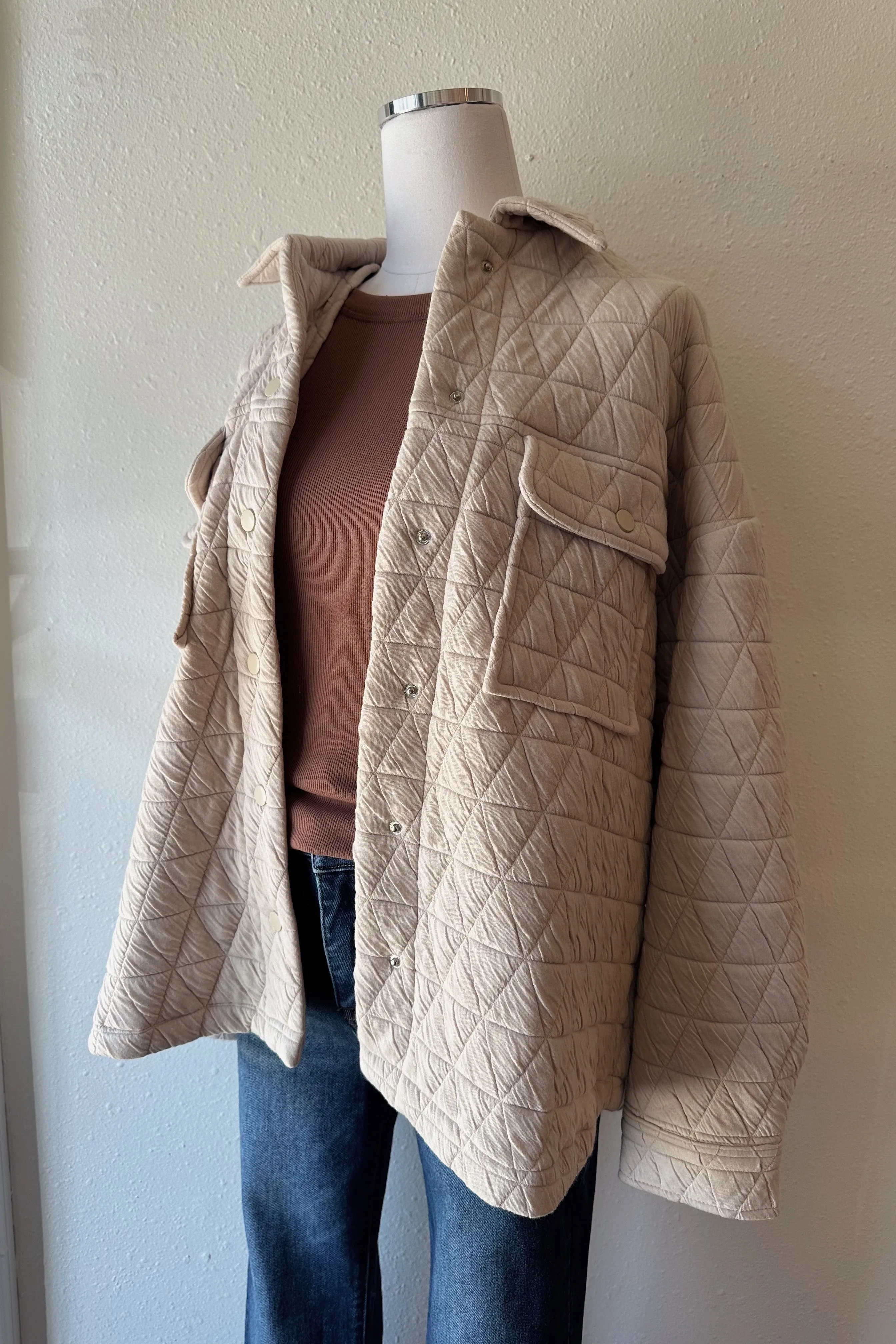 Quilted Shacket - Multiple Colors