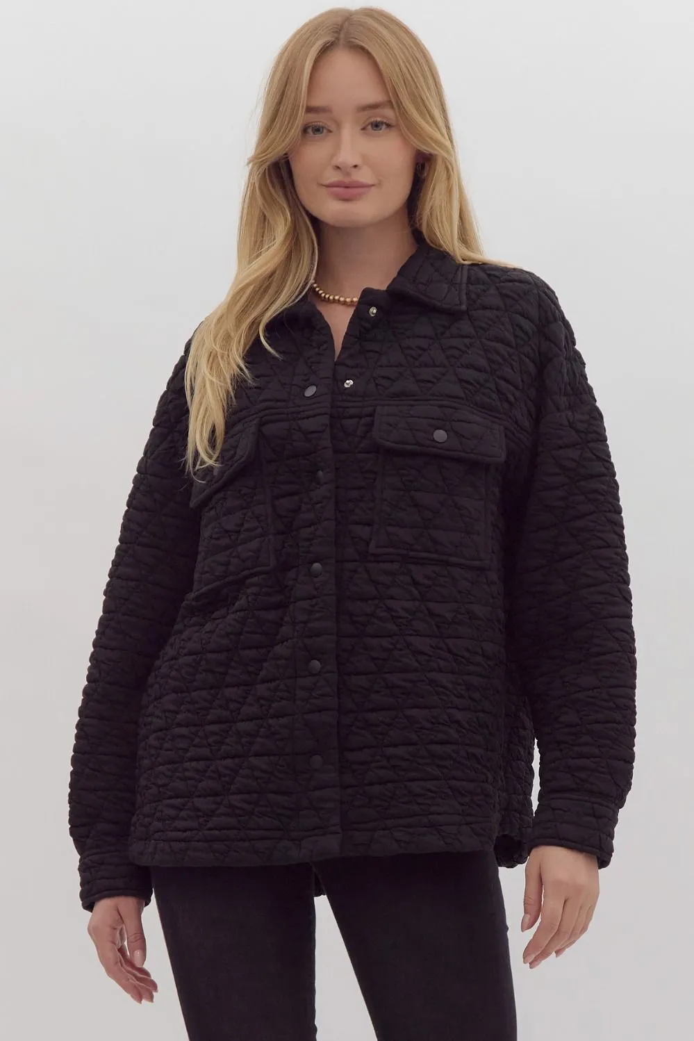 Quilted Shacket - Multiple Colors