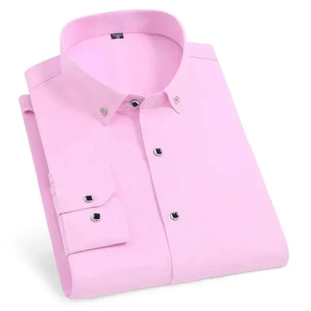 Refined Gentleman Men Dress Shirt