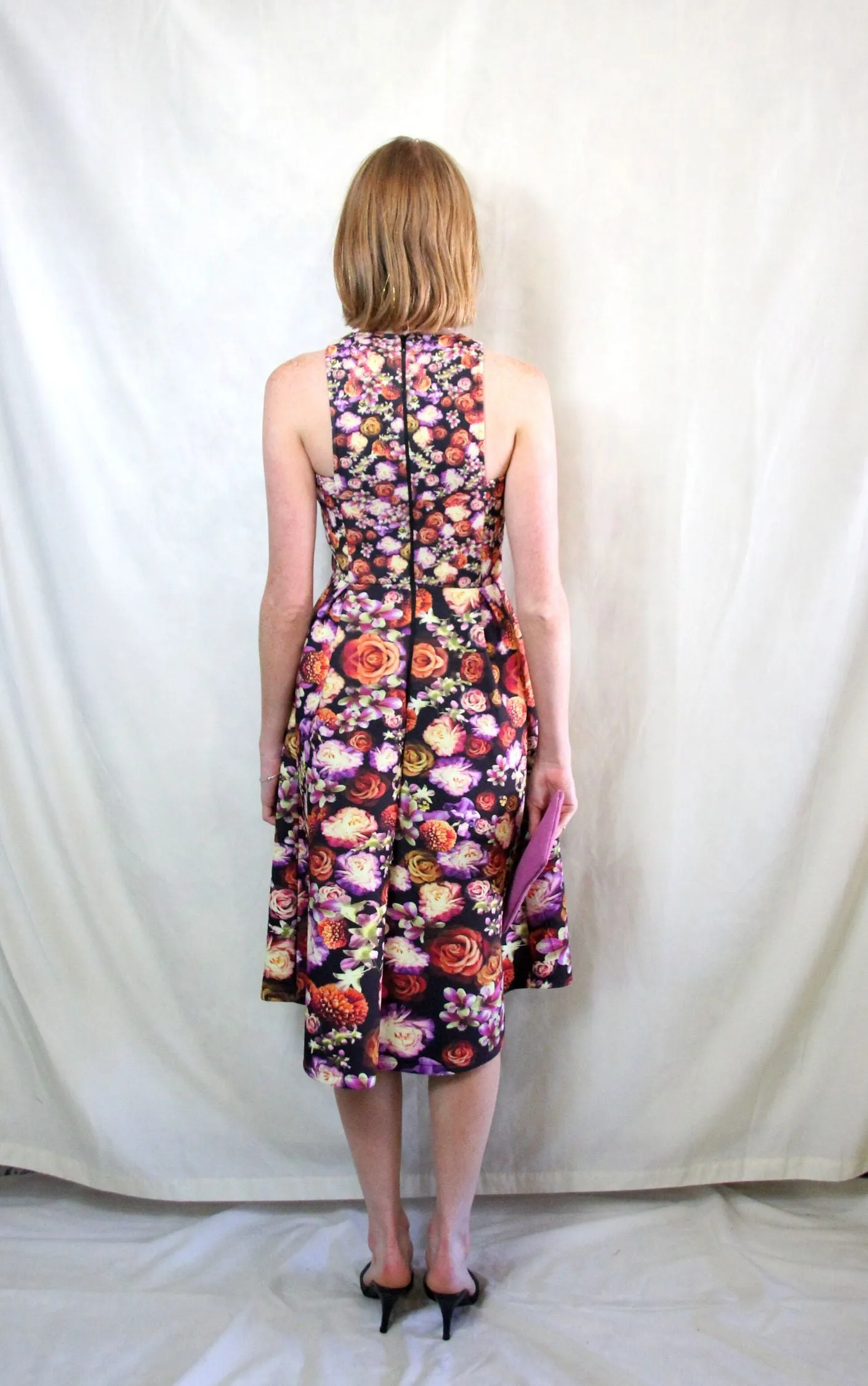RENT Floral Midi Prom Dress