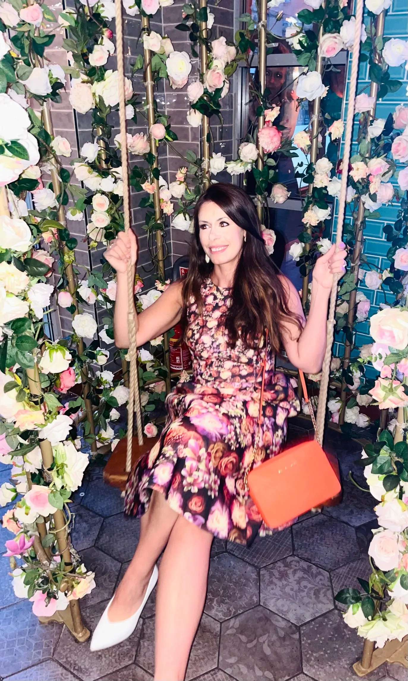RENT Floral Midi Prom Dress