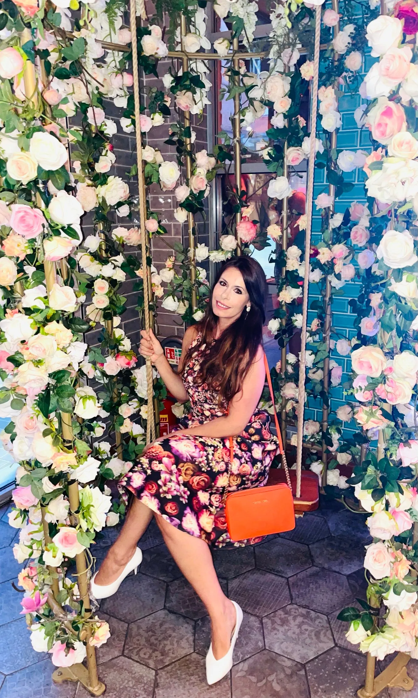 RENT Floral Midi Prom Dress