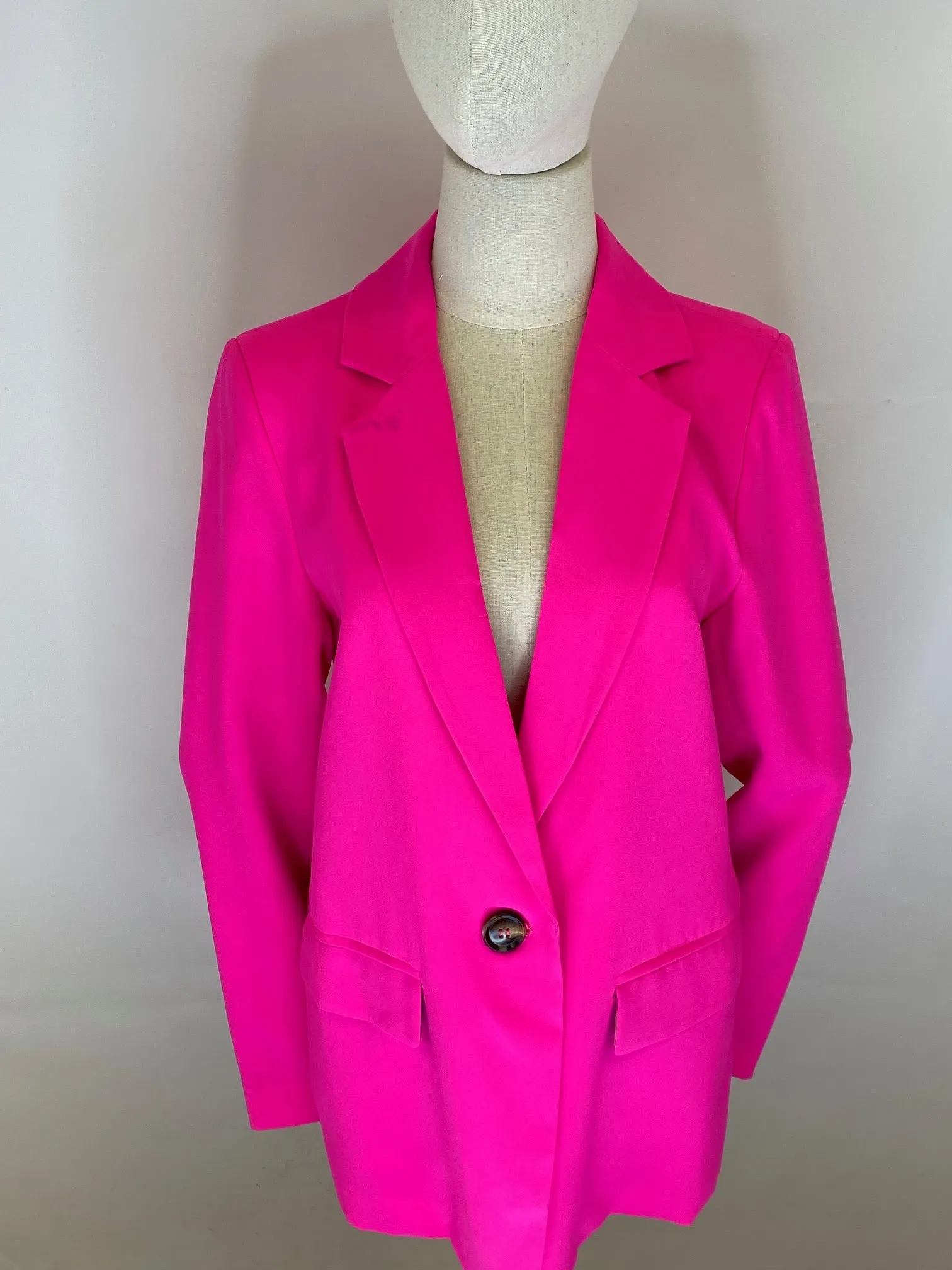 Rhinestone Skull Blazer - Pink
