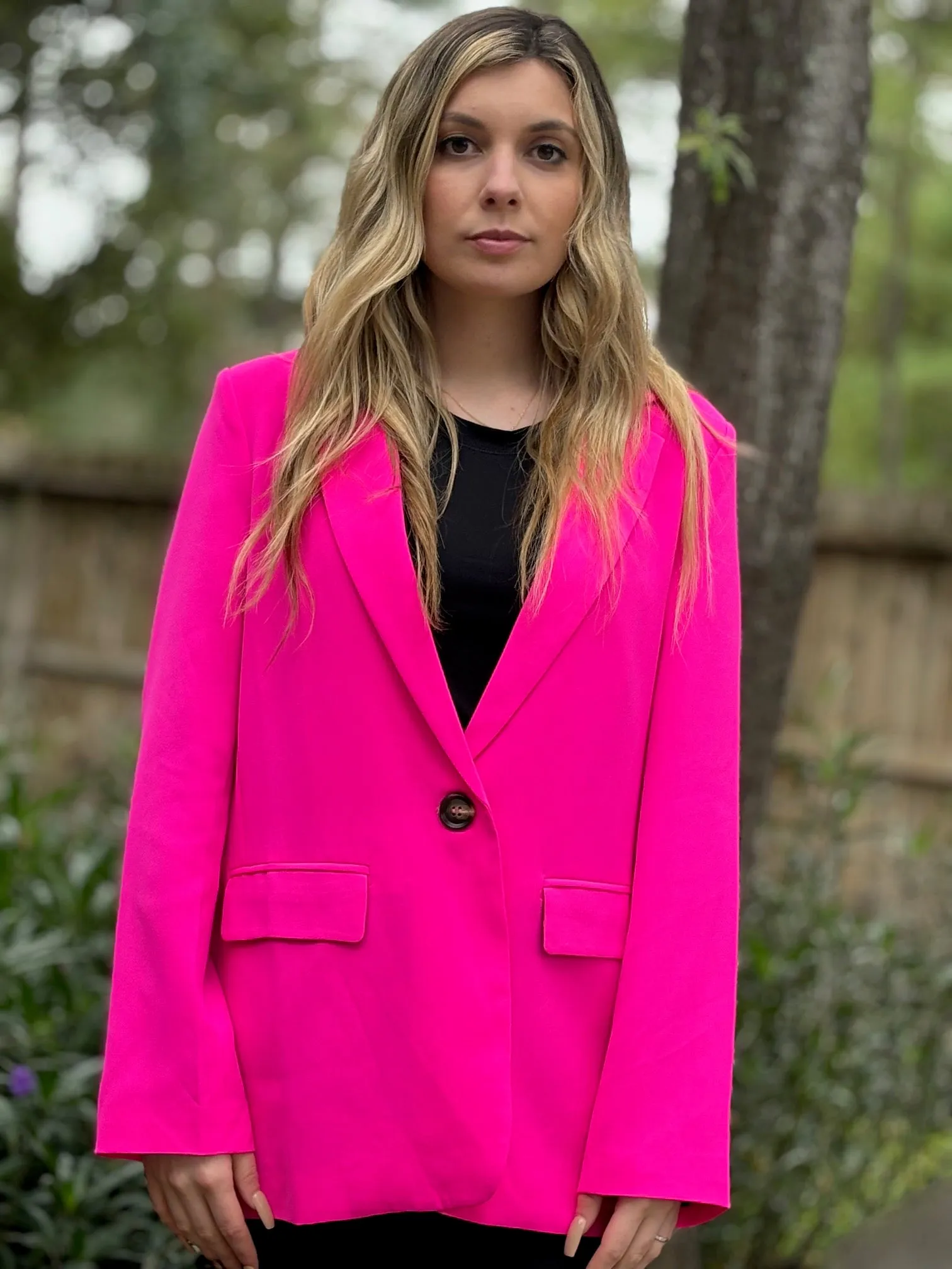 Rhinestone Skull Blazer - Pink