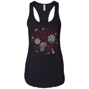Rick And Morty Happy Human Holiday Jumper Women Tank