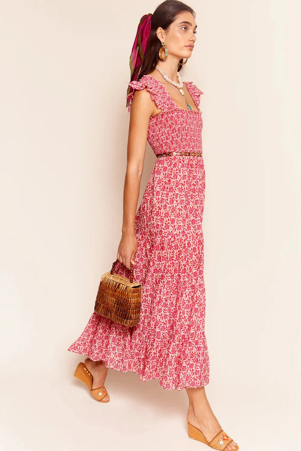 RIXO Kendall Dress in Carnation Raspberry