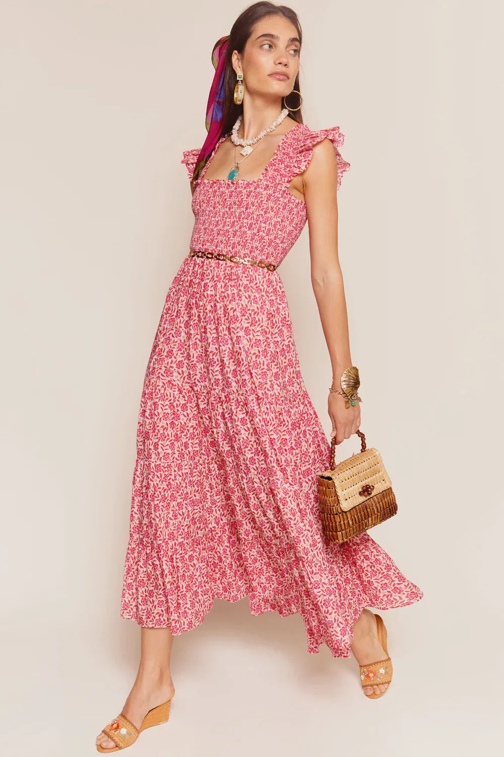 RIXO Kendall Dress in Carnation Raspberry