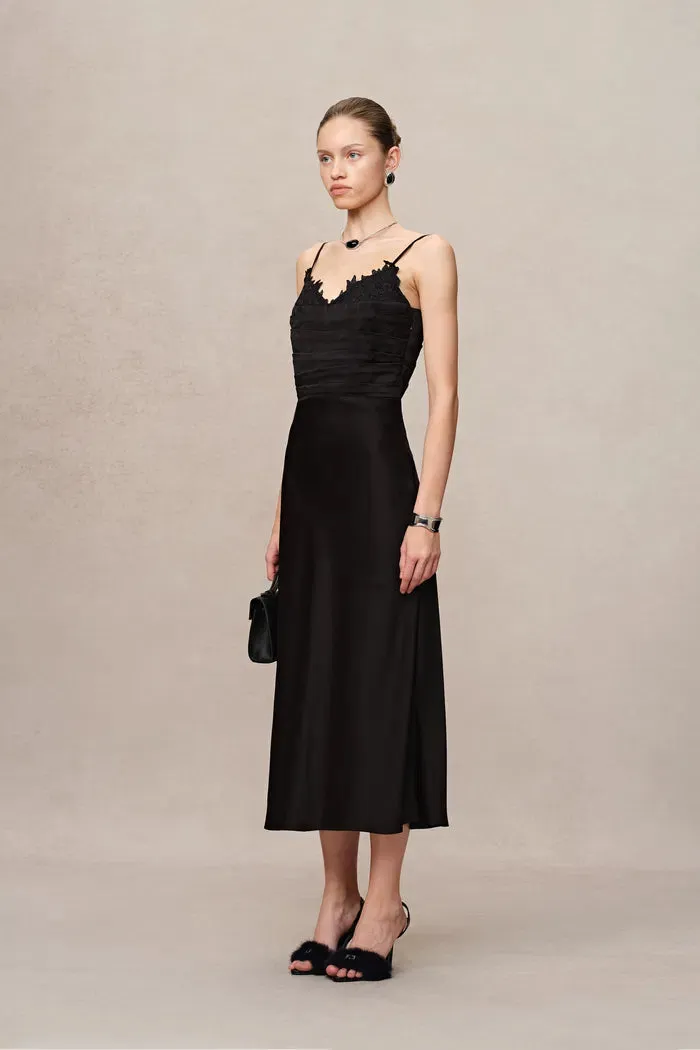 Rosa Lace Panel Slip Dress in Premium Japanese Soalon™