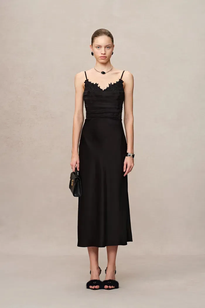 Rosa Lace Panel Slip Dress in Premium Japanese Soalon™