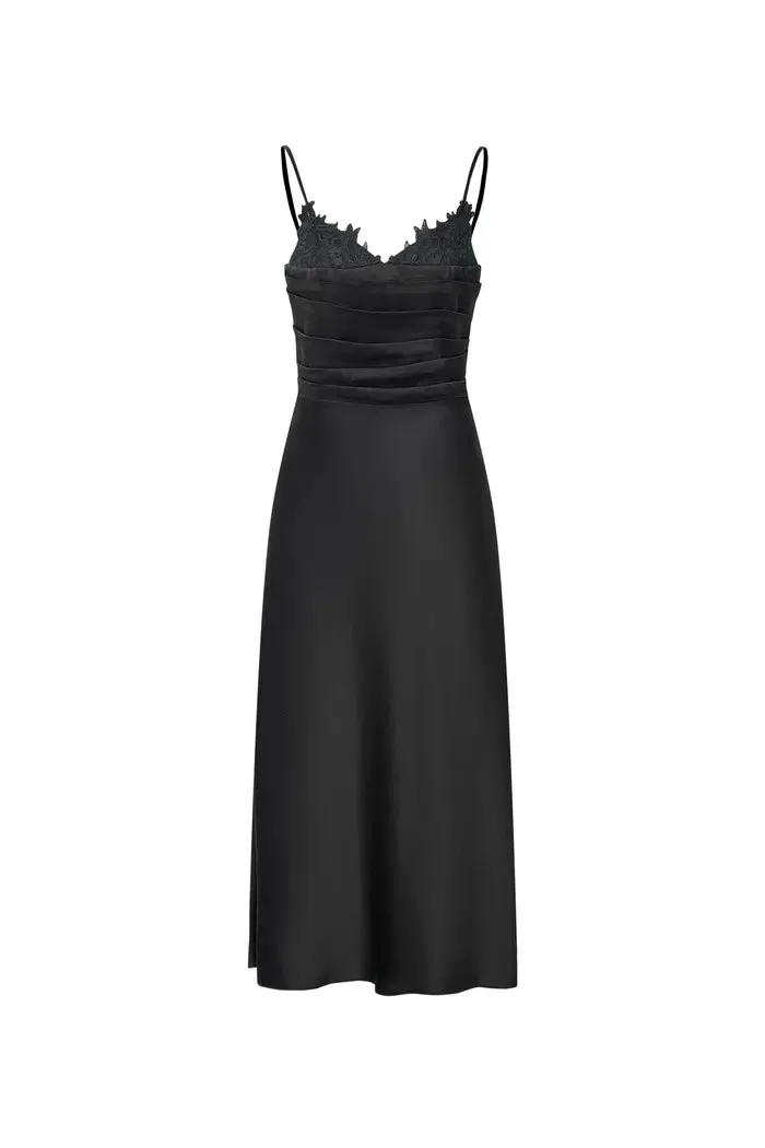 Rosa Lace Panel Slip Dress in Premium Japanese Soalon™